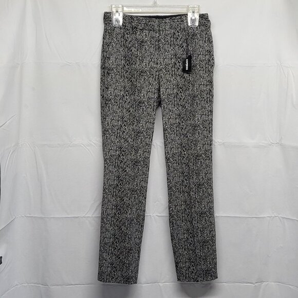 Express Pants - Express Womens Pants Columnist Ankle Size 4 Knit Mid Rise Herringbone Print NWT